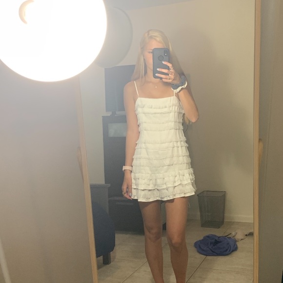 molina mini dress white